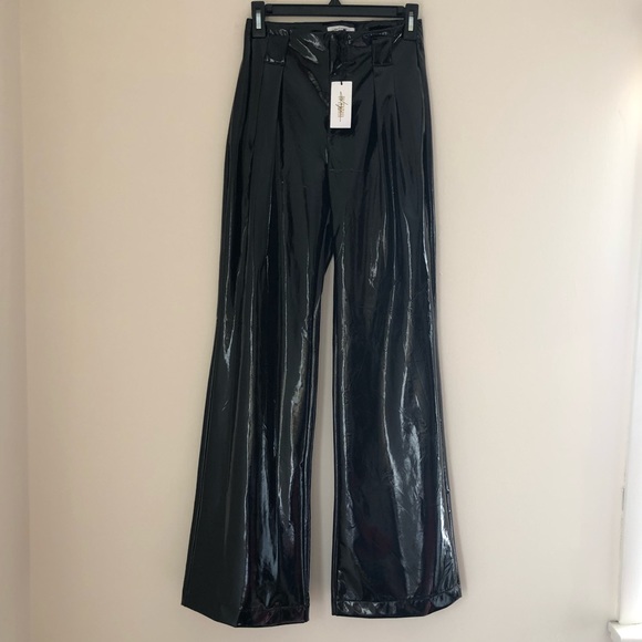 Daya by Zendaya Pants - Daya by Zendaya High Waisted Vinyl Black Pants NWT